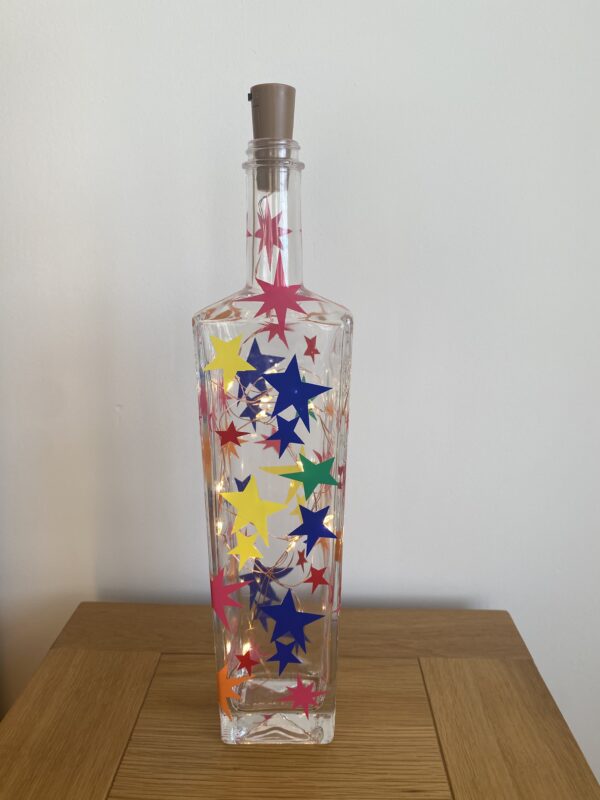 Light Up Bottle – multi stars design - main product image