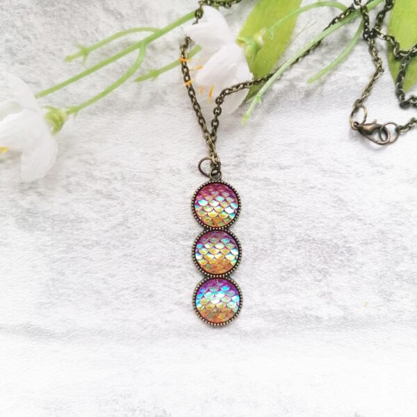 Mermaid Scale Triple Drop Necklace - main product image