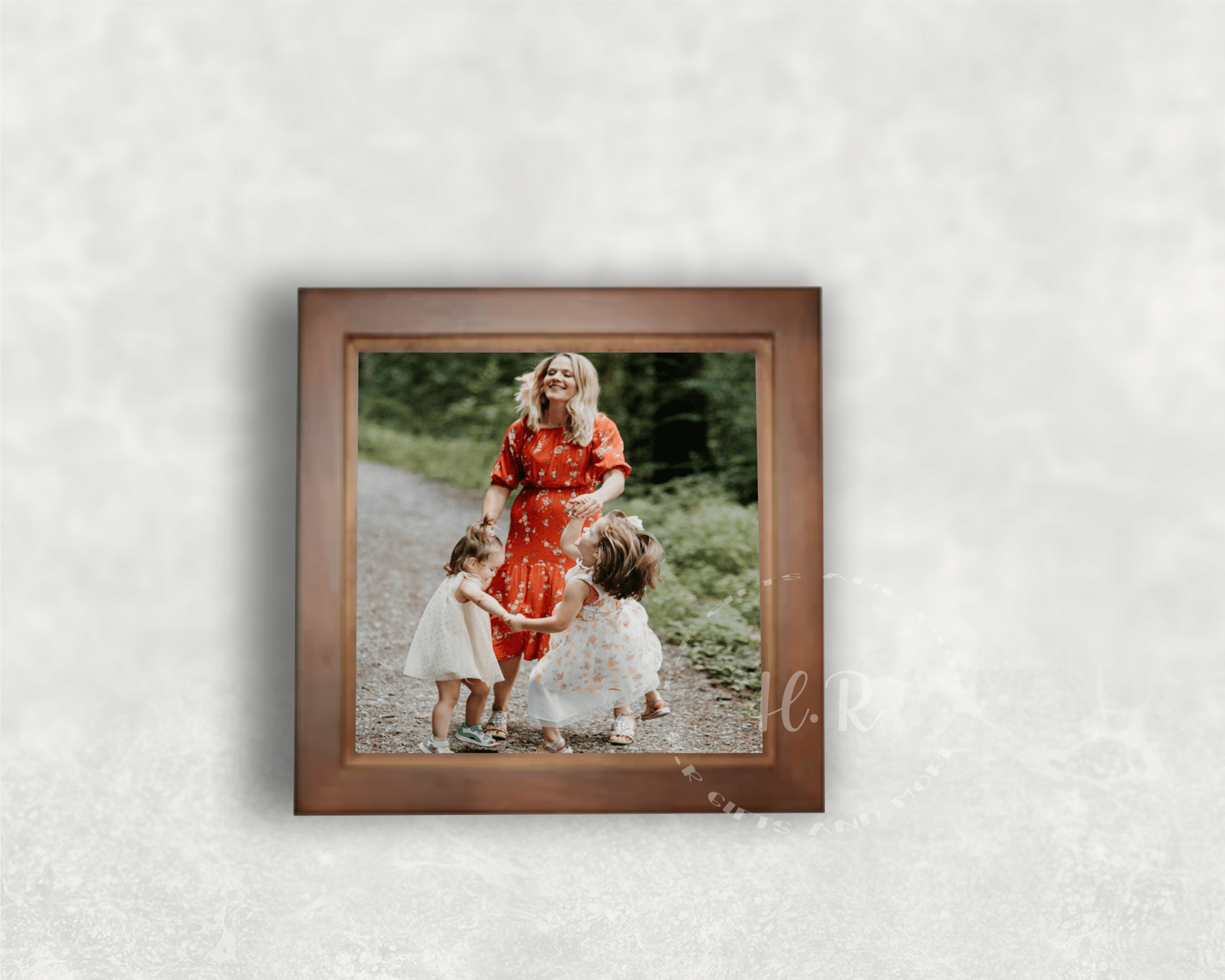 Personalised Ceramic Tile and Pinewood Frame - main product image