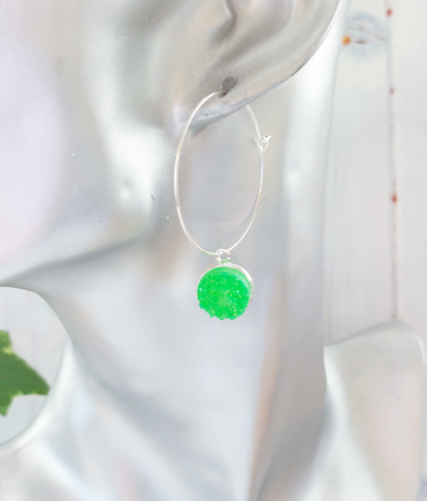 Neon Green Hoop Earrings - product image 2