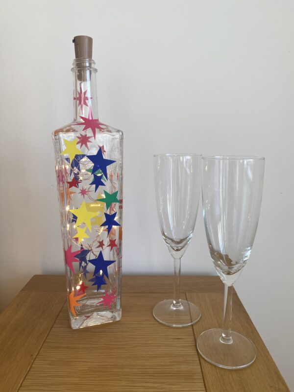 Light Up Bottle – multi stars design - product image 4