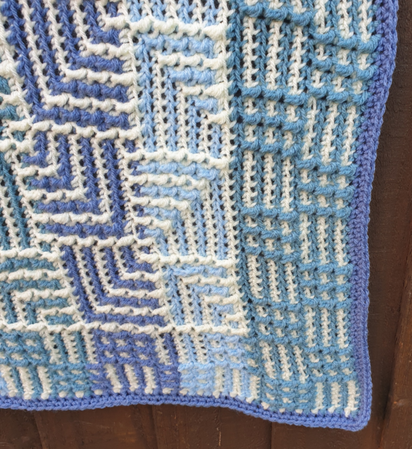 Mosaic Pinwheel Blanket in Blues – PATTERN ONLY - product image 2