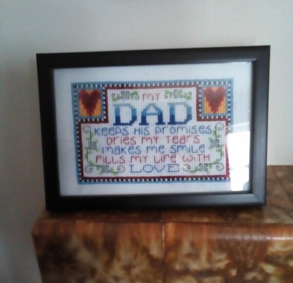 My Dad Picture, Dad Gift, Gift For Dad, Cross Stitch Picture - main product image