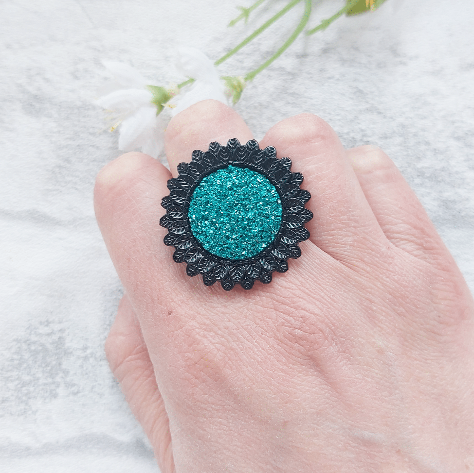 Glitter Cabochon Ring - main product image