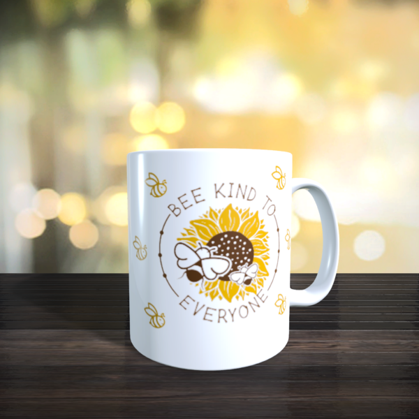 Bee Kind To Everyone bees SunFlower inspirational quotes Gift Mug 11oz NEW - main product image