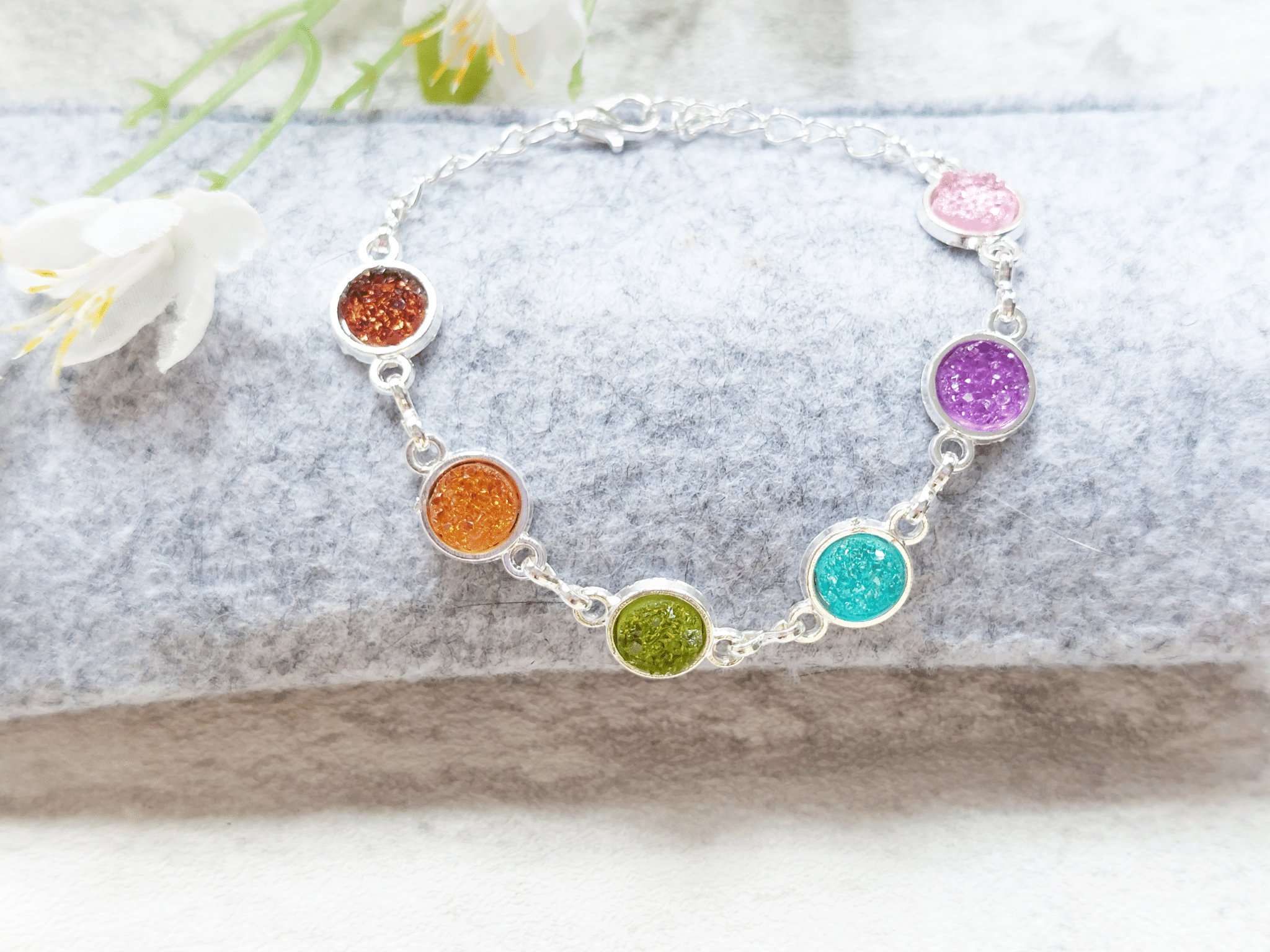 Rainbow Druzy Bracelet - main product image