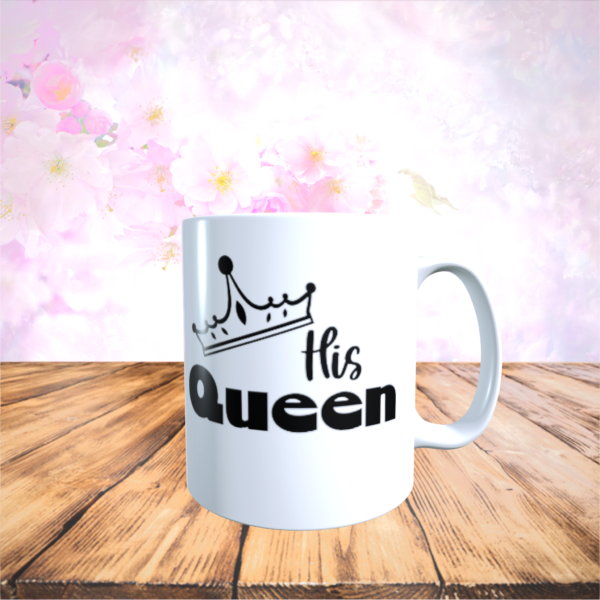 Her King His Queen Mr and Mrs Mugs Set Cups Newlyweds Couples Wedding Day Gifts - product image 3