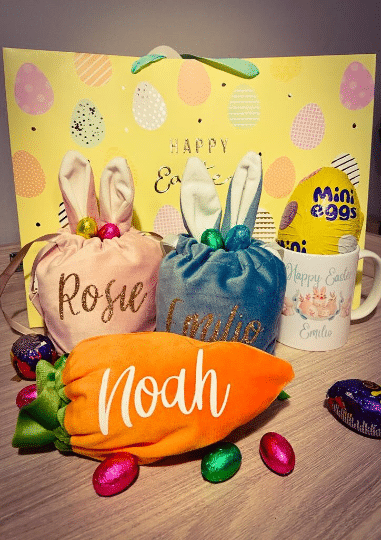 Small Personalised Easter bags - main product image