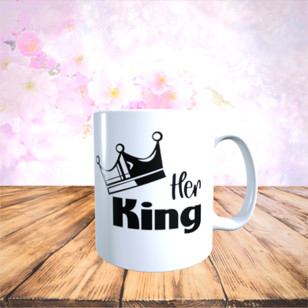 Her King His Queen Mr and Mrs Mugs Set Cups Newlyweds Couples Wedding Day Gifts - product image 2