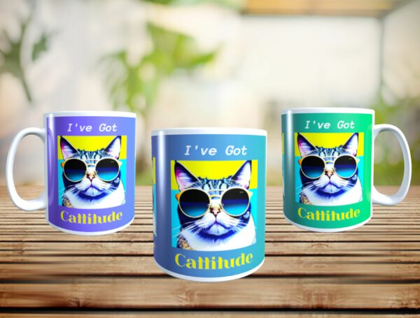 I’ve Got Cattitude Nasty Cat Cat Lovers Gift For her Cat Lady Gift Mug 11oz NEW - main product image