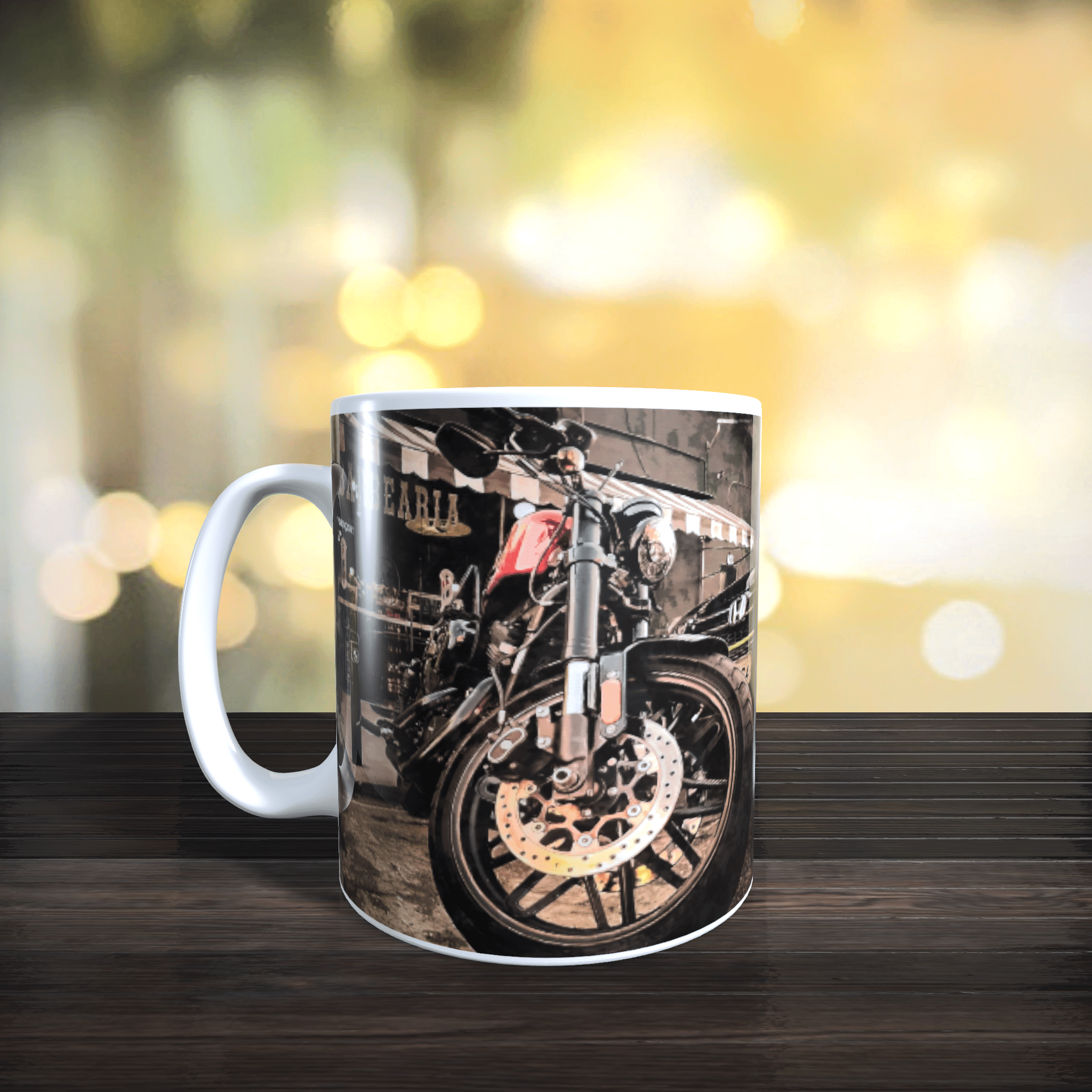 Biker Mug motorcycle motorbike coffee tea gift present for birthday gift cup 11oz - main product image