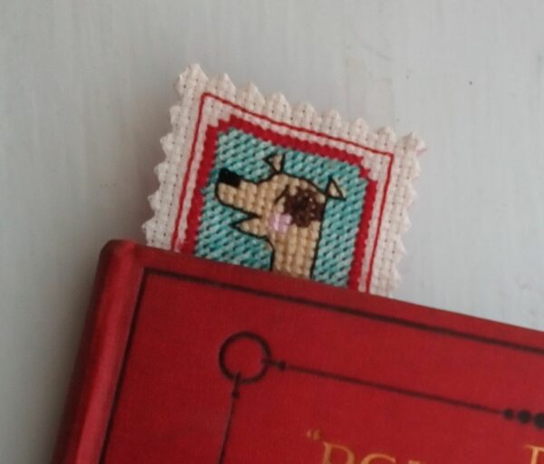 Dog Bookmark, Cross Stitch Bookmark, Dog Gift, Dog Book Mark, Birthday Gift – Red - product image 3