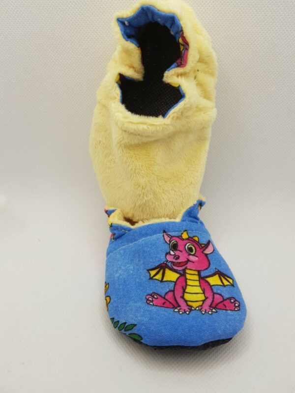 Toddler Slippers ‘Baby Dragon’ (blue): 13cm / UK size 1 / EU size 17/ Age 3-9 mths) - product image 2