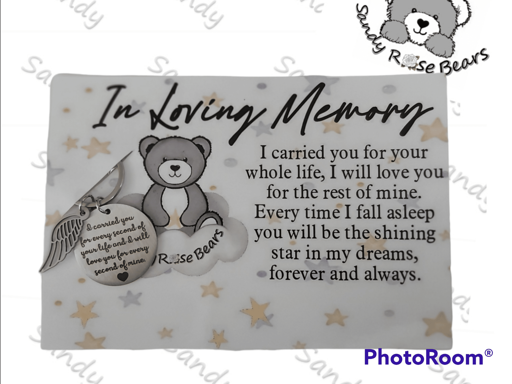 Baby loss memorial keyring keepsake - main product image