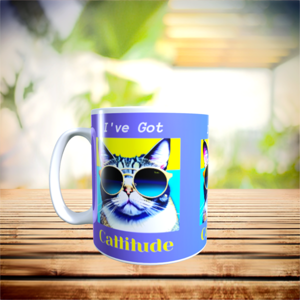 I’ve Got Cattitude Nasty Cat Cat Lovers Gift For her Cat Lady Gift Mug 11oz NEW - product image 3