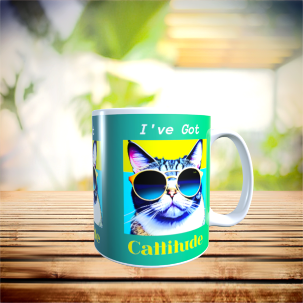 I’ve Got Cattitude Nasty Cat Cat Lovers Gift For her Cat Lady Gift Mug 11oz NEW - product image 2