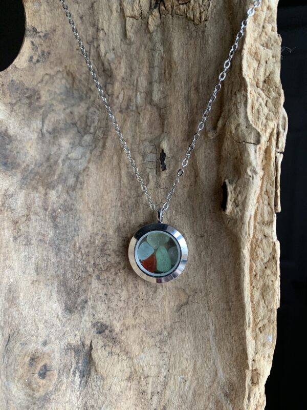 Sea glass floating pendant - product image 2