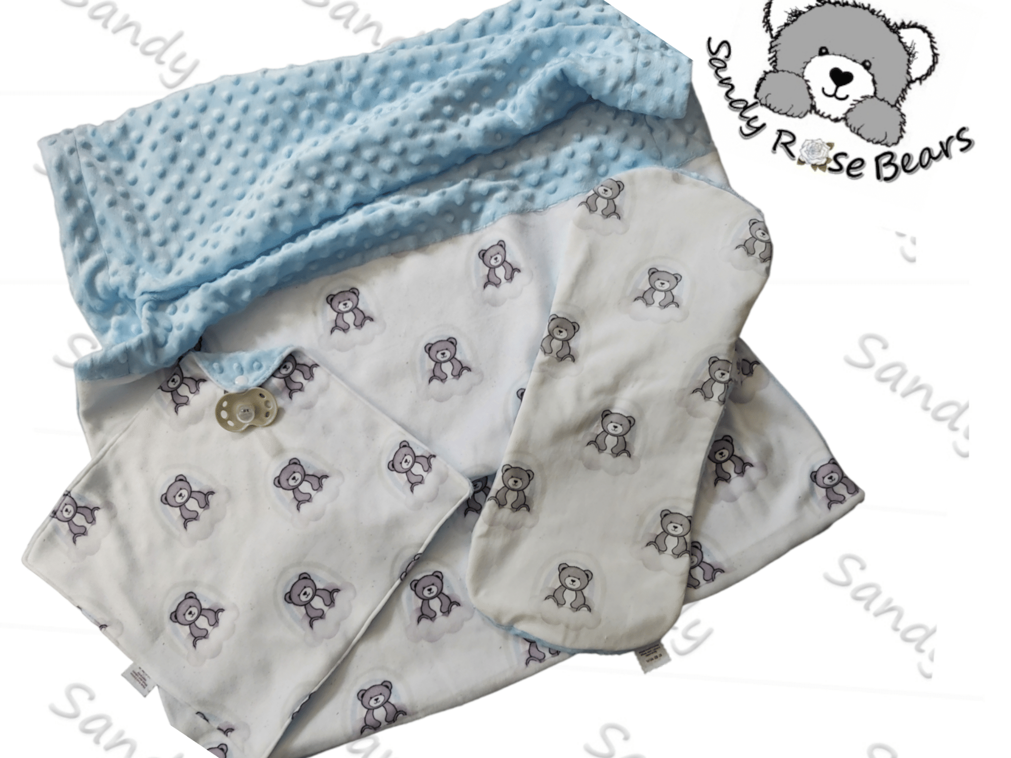 Teddy bear baby blanket gift sets - main product image