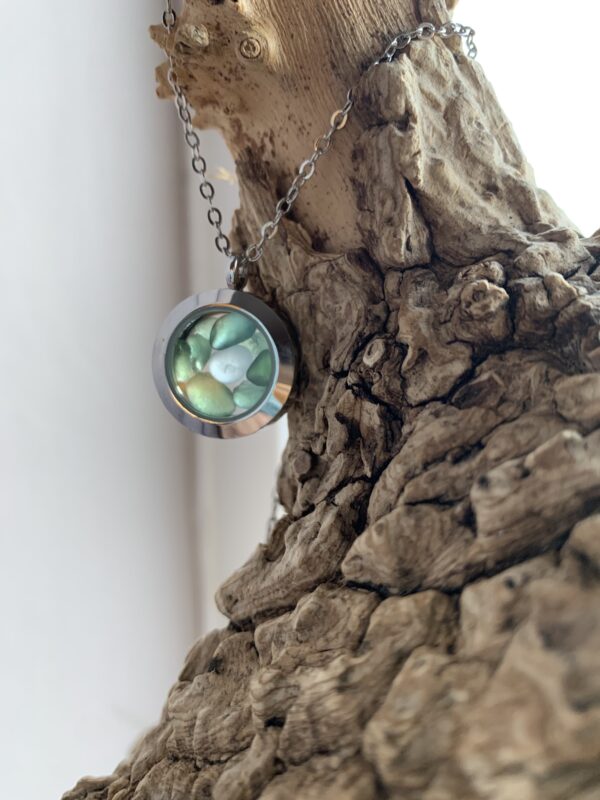 Sea glass floating pendant - product image 2