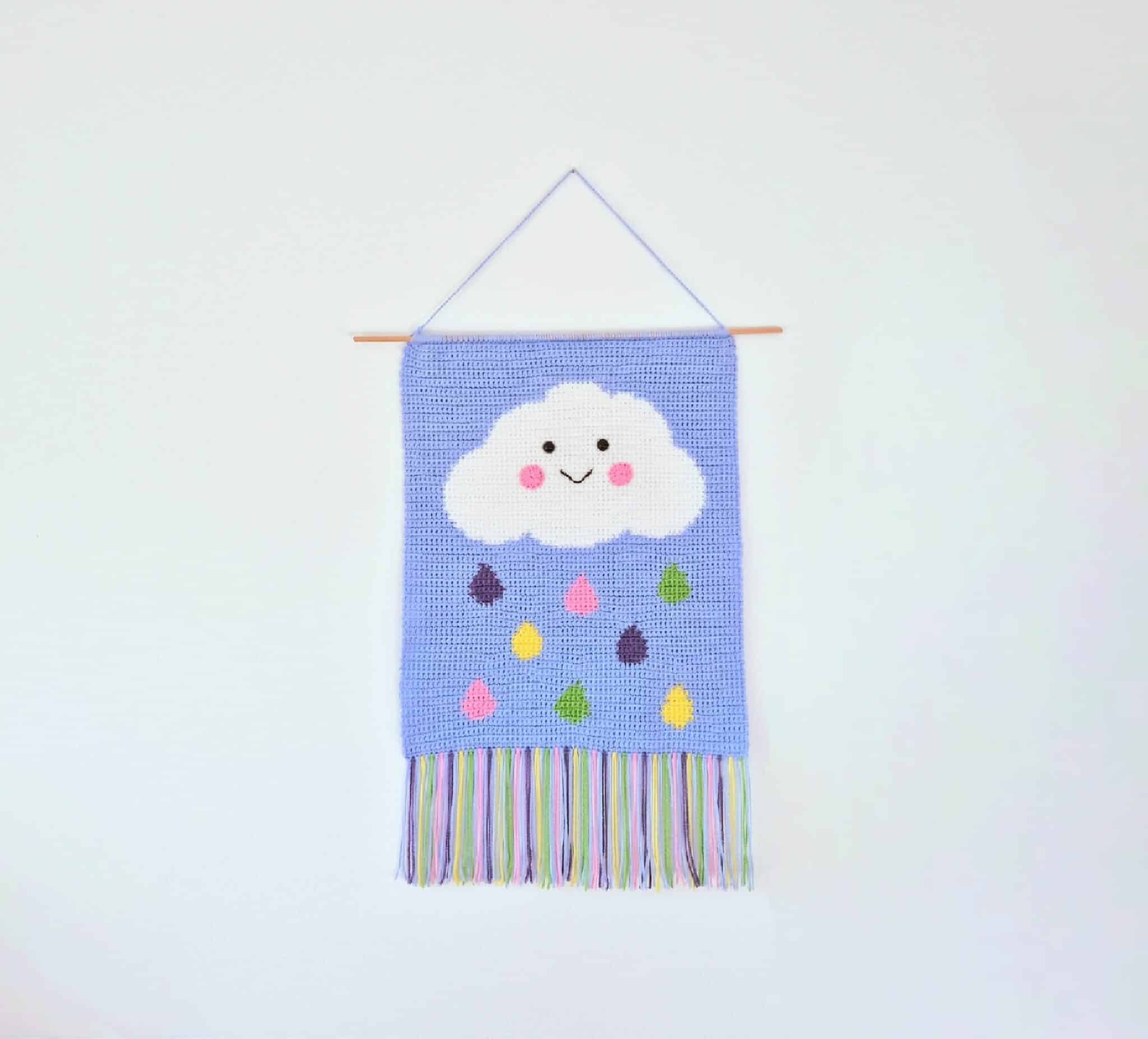 Cute Pastel Kawaii Cloud Wallhanging - main product image