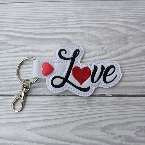 Love Keyring with a red love heart - main product image