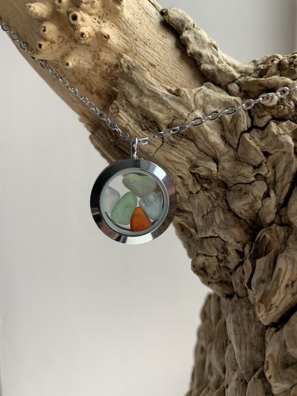 Sea glass floating pendant - product image 3