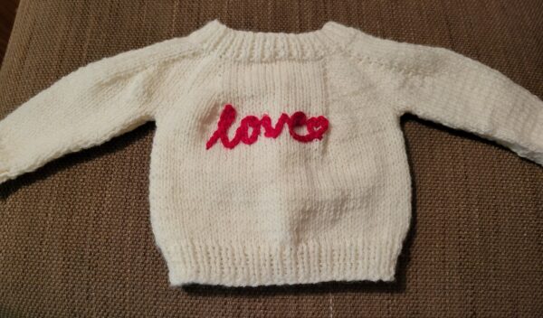 Hand knit matching personalised cardigans - product image 5