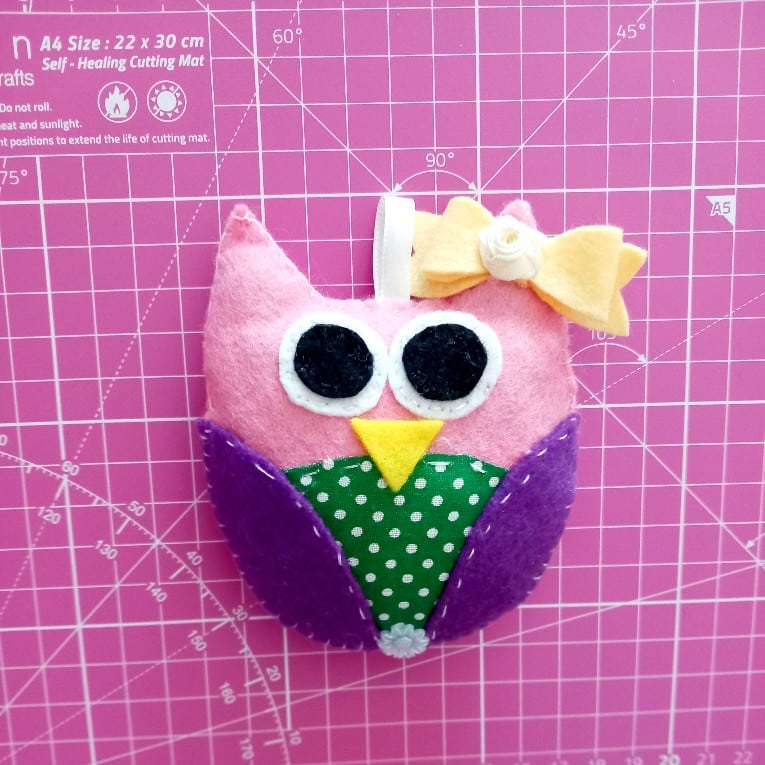 Felt lavender filled owl cushion - main product image