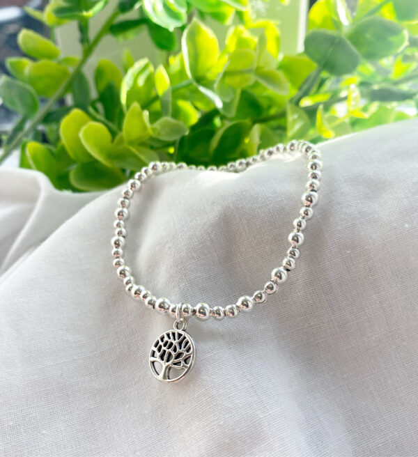 Silver Tree of Life Stacking Bracelet - main product image