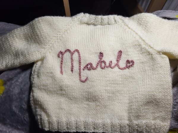 Hand knit matching personalised cardigans - product image 4