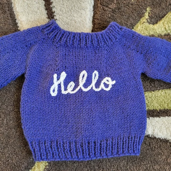 Hand knit matching personalised cardigans - product image 3