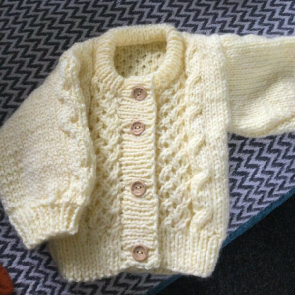 Newborns Aran cardigan and hat - main product image