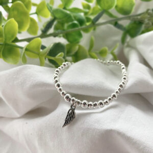 Silver Angel Wing Stacking Bracelet