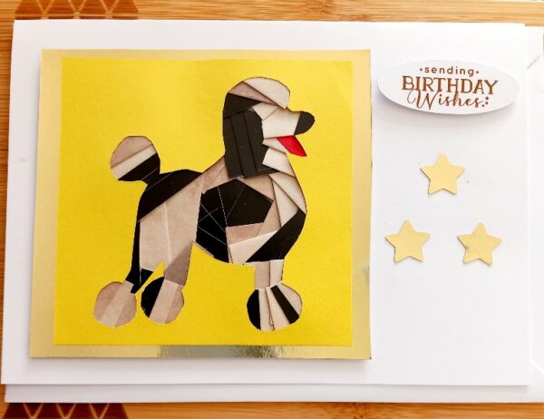 Handmade Poodle birthday card. - main product image