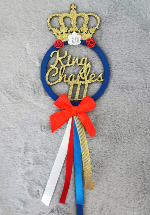 King Charles Coronation Wand Wooden Party Celebration Keepsake Souvenir Union Jack Table Decoration - product image 4
