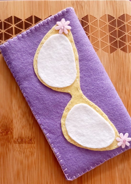 Handsewn Felt eye glasses case. - main product image