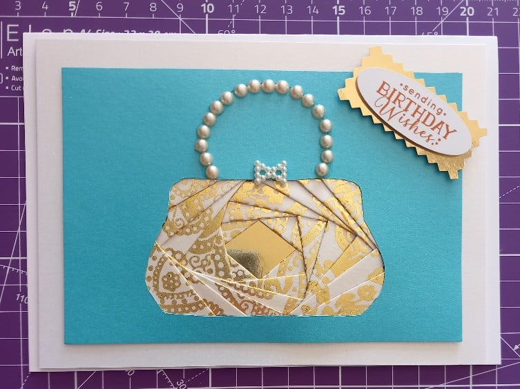 Handmade handbag birthday card. - main product image