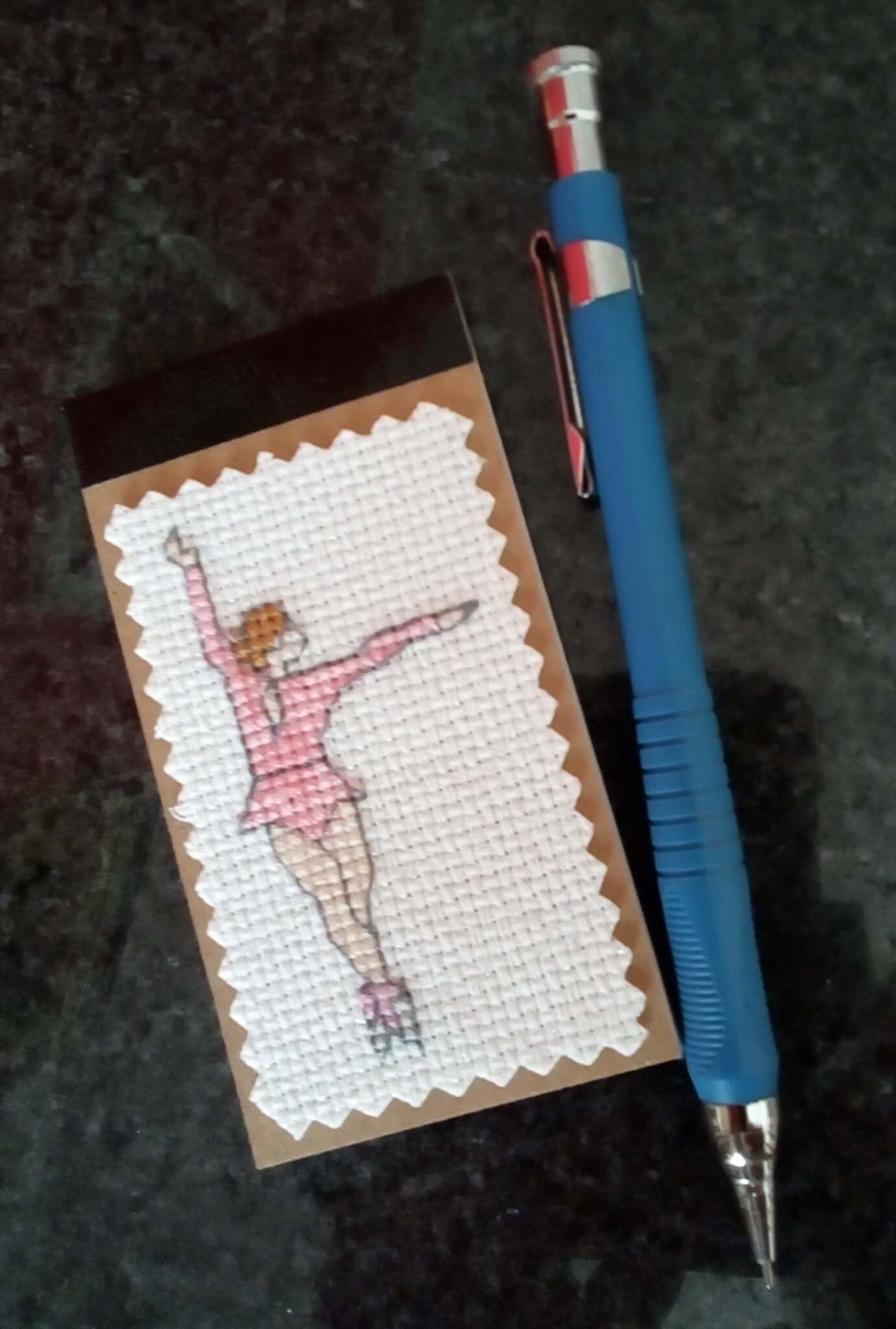 Ballet Dancer Kraft Notebook – Pink on White - main product image