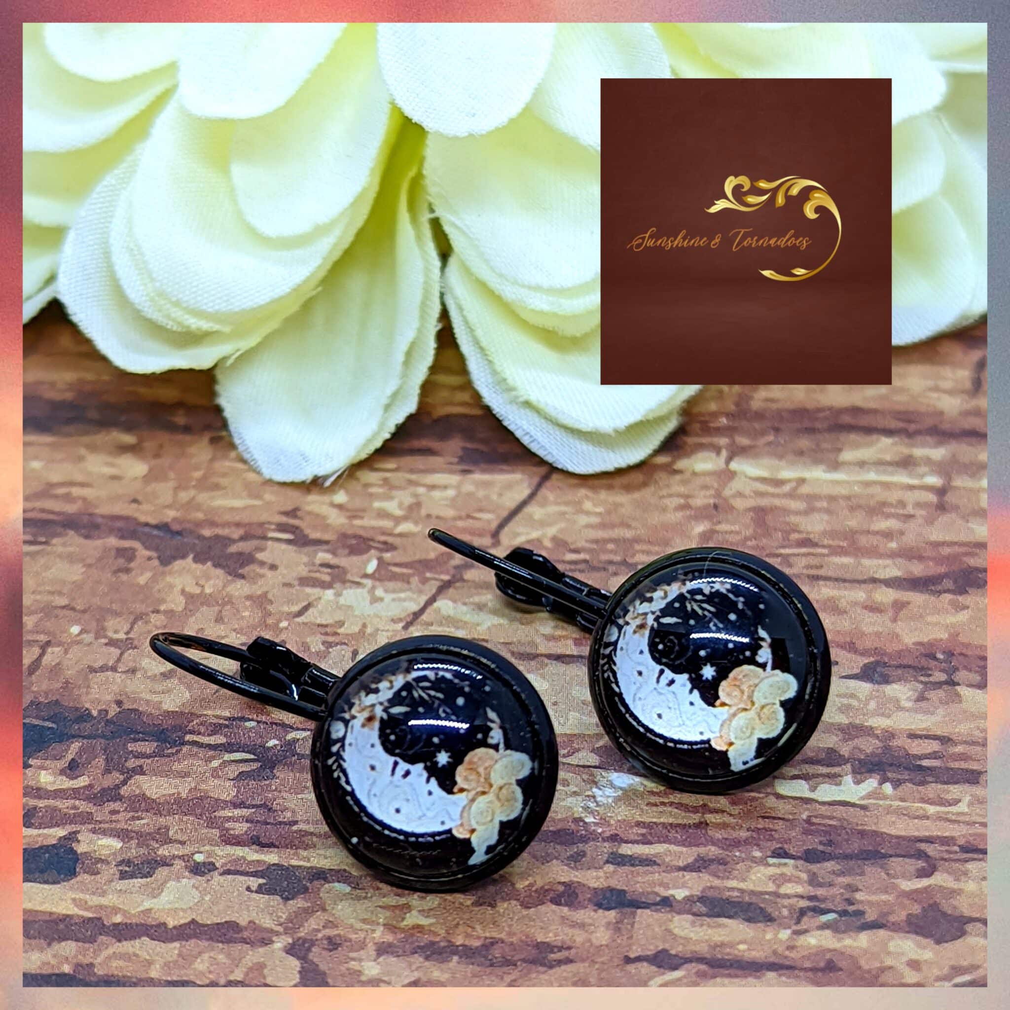 Mystic Moon Lever Back Drop Earrings - main product image