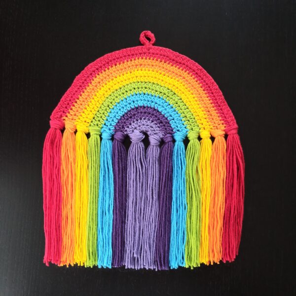 Crochet Rainbow Wall Hanging Art - main product image