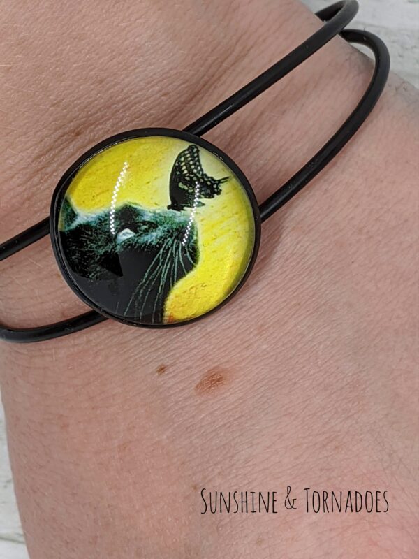 Black Cat and Butterfly Bangle - product image 5