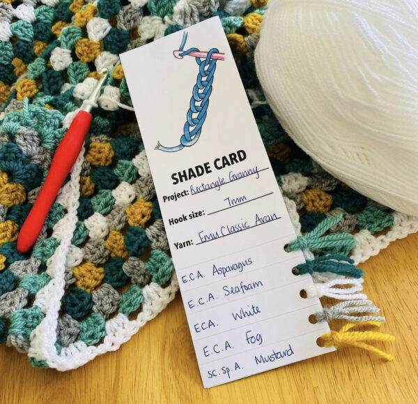 3 x BLANK SHADE CARDS FOR CROCHET - product image 2