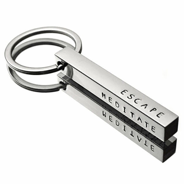 Motivational, thoughtful, inspirational gift ideas. Personalised, hand stamped 3D bar keyring - product image 3