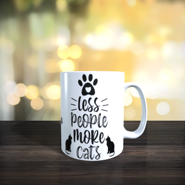 Less People More Cats – Pet Owner Birthday Novelty Gift Mug New Free UK Post - main product image