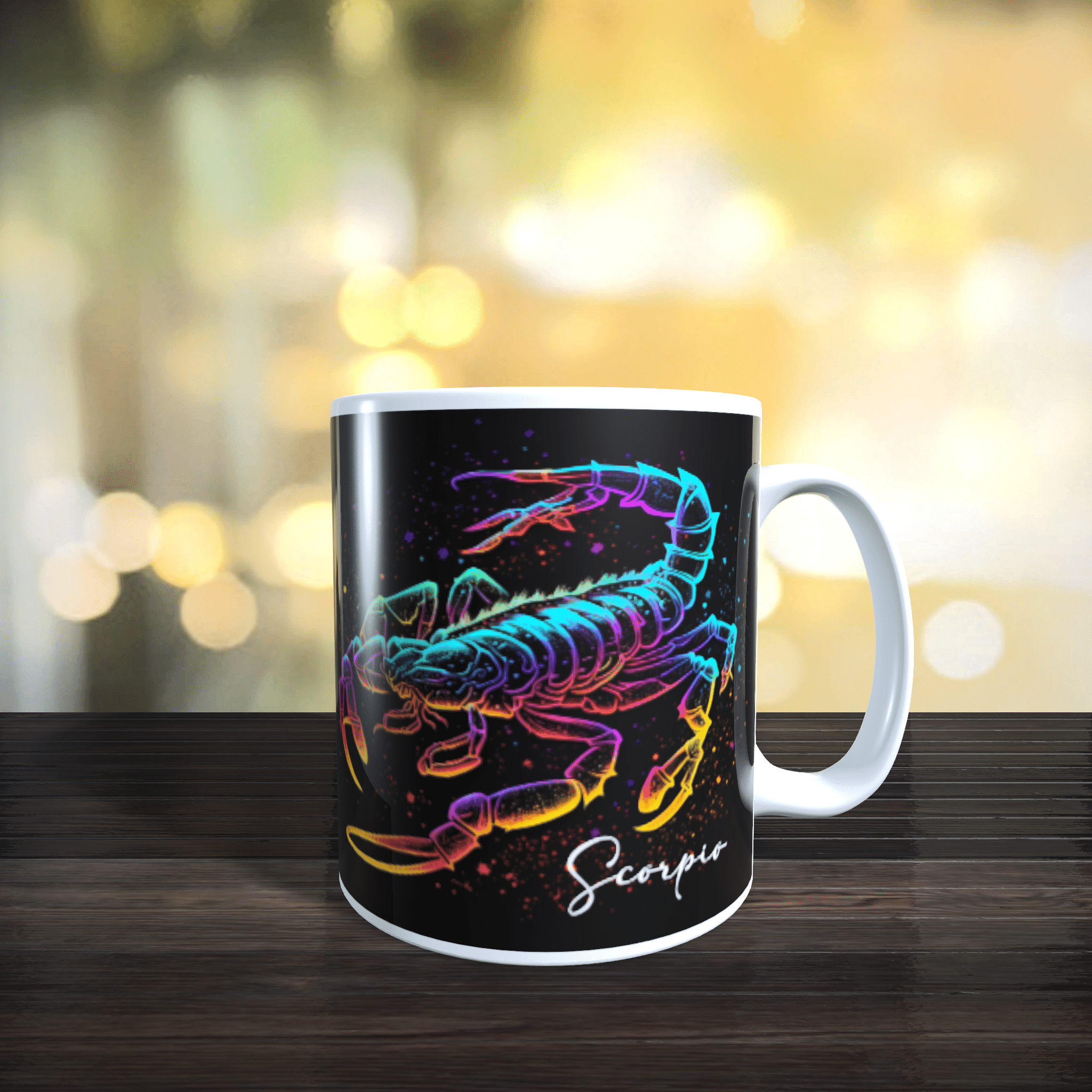 SCORPIO Rainbow Star Sign Zodiac The scorpion horoscope Birthday Gift Mug 11oz - main product image