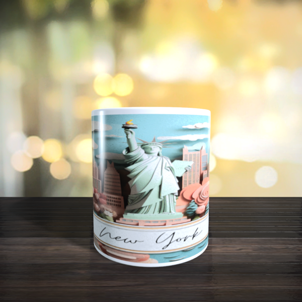 3D Cityscape New York City stylised Ceramic coffee Tea Birthday Holiday Mug 11oz - main product image