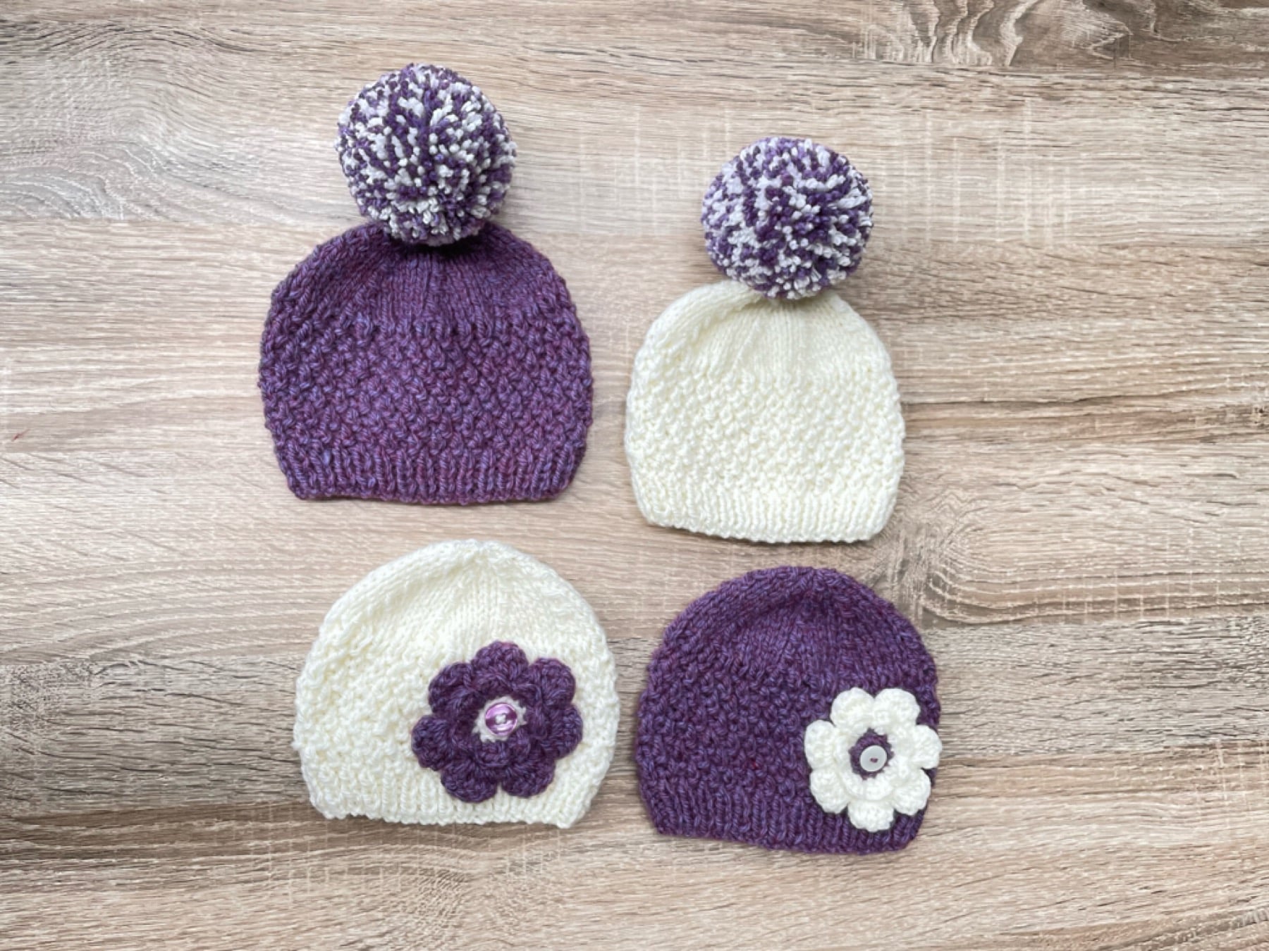 Baby Aran hats 0-3 months - main product image