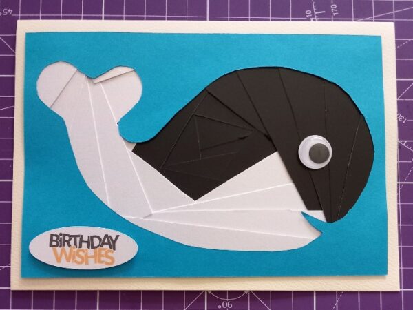 Willy the Whale handmade birthday card. - main product image