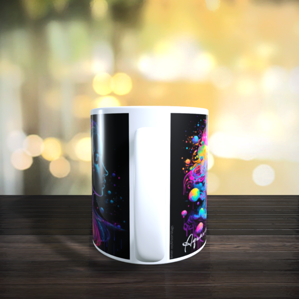 Aquarius Rainbow Star Sign Zodiac Galaxy Gift Mug White 11oz - product image 4