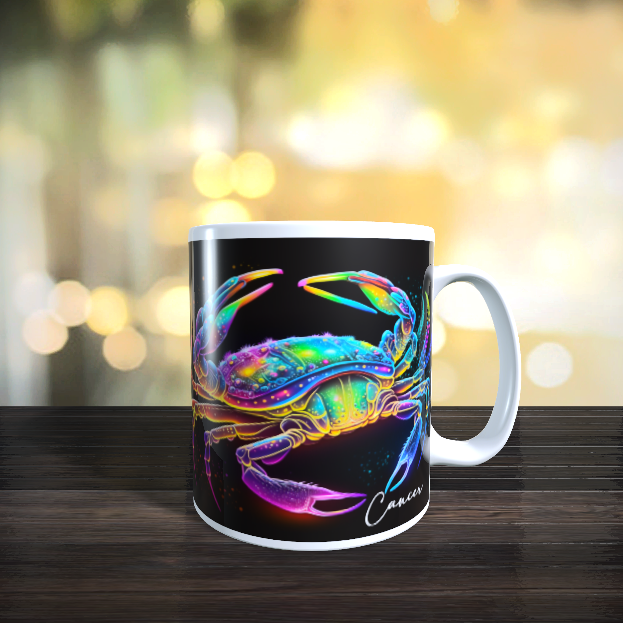 Cancer Rainbow Star Sign Zodiac The Grab Gift Mug Ceramic 11oz - main product image